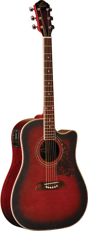Flame Black Cherry Acoustic-Electric Guitar E586951