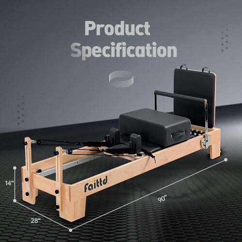Pilates Reformer Machine with Reformer Box and Padded Jump Board P115318