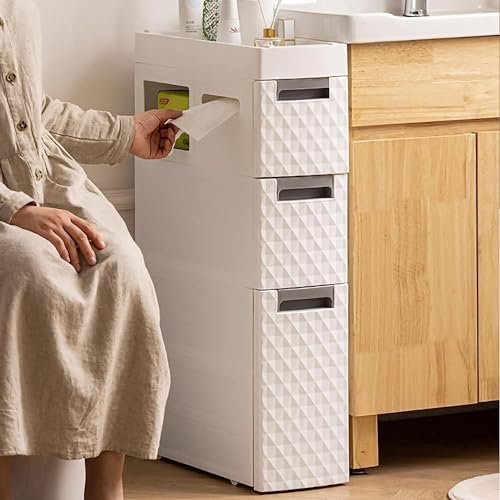 Narrow Slim Storage Cabinet with 2 Drawers C207046