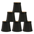 Silk Bell Candelabra Shade Set of 6 Black Gold P3989