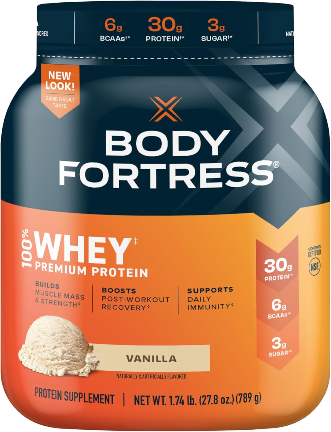 100% Whey Vanilla 1.74lbs & Whey Protein Vanilla Cream 1.8lbs A499