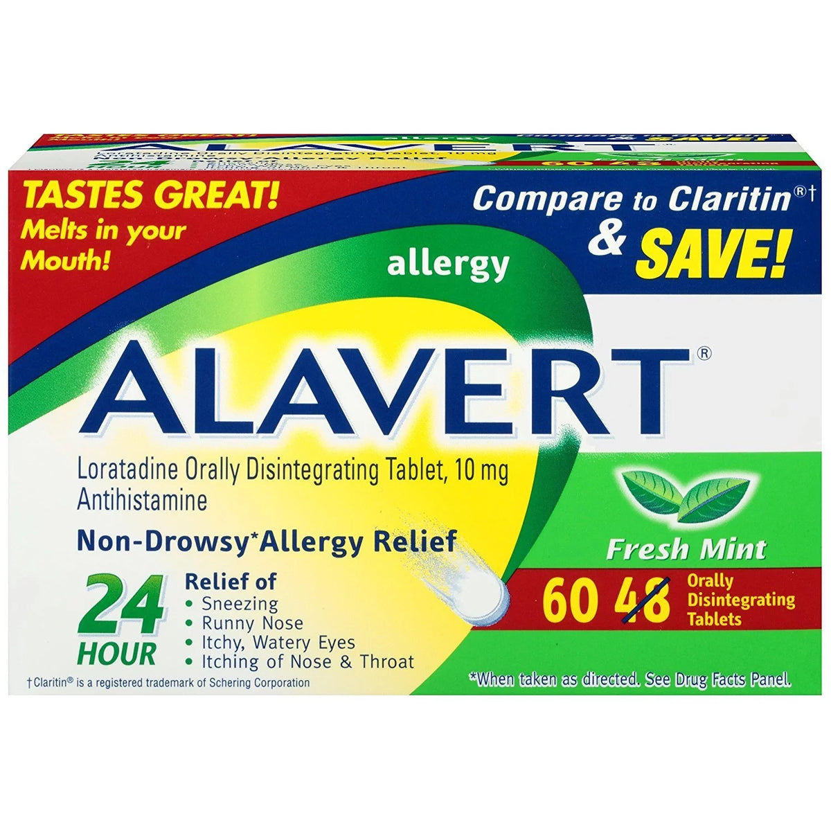 Alavert Allergy Orally Disintegrating Tablets, Non-Drowsy Antihistamine, 60 Count V440887