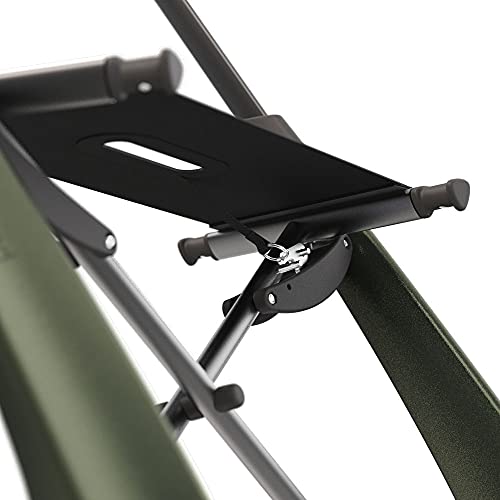 Carbon Overland All Terrain rollator with Big Pneumatic Wheels Foldable with seat Defender Green M7235