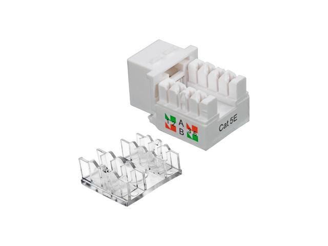 Cat5e Ethernet Keystone Adapter Right Angle White 100-Pack Y7856