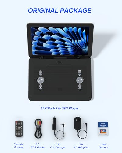 17.9" Portable DVD/CD Player with 15.4" Swivel Screen P974