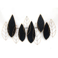 Black/Gold Metal Leaf Wall Decor Q8790