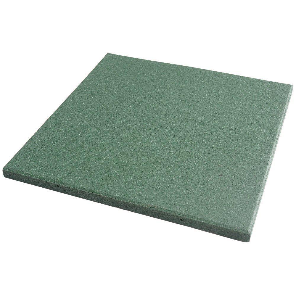 Interlocking Rubber Tiles 3/4 in 10 Pack Green Z431777