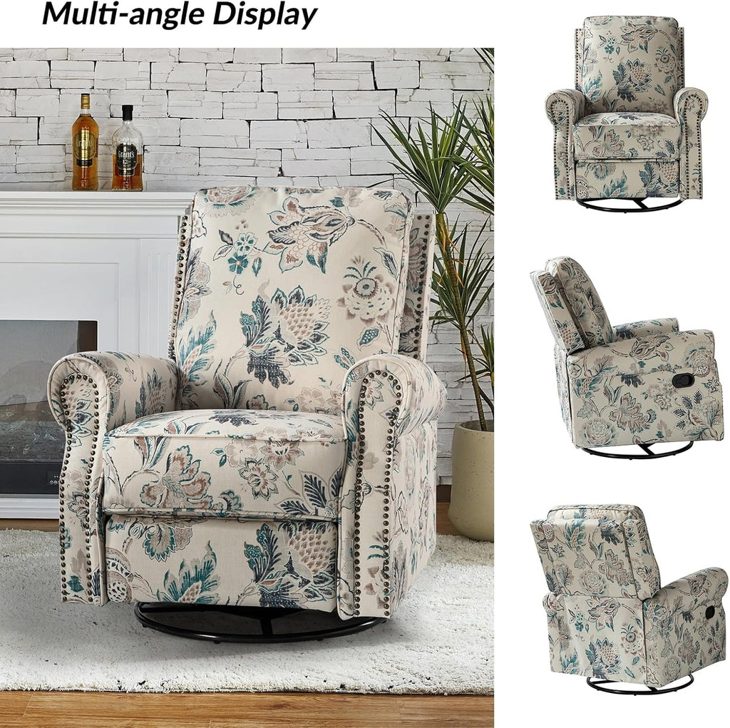 Farmhouse Upholstery Recliner with Rolled Arms S9670
