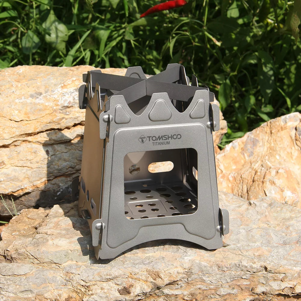 Portable Titanium Wood Camping Stove Q385