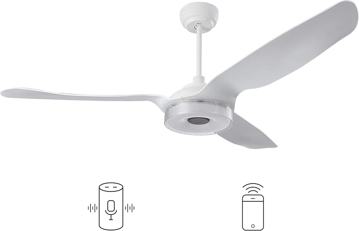 Black 56 3 Blade Smart Ceiling Fan with Remote Control F84402
