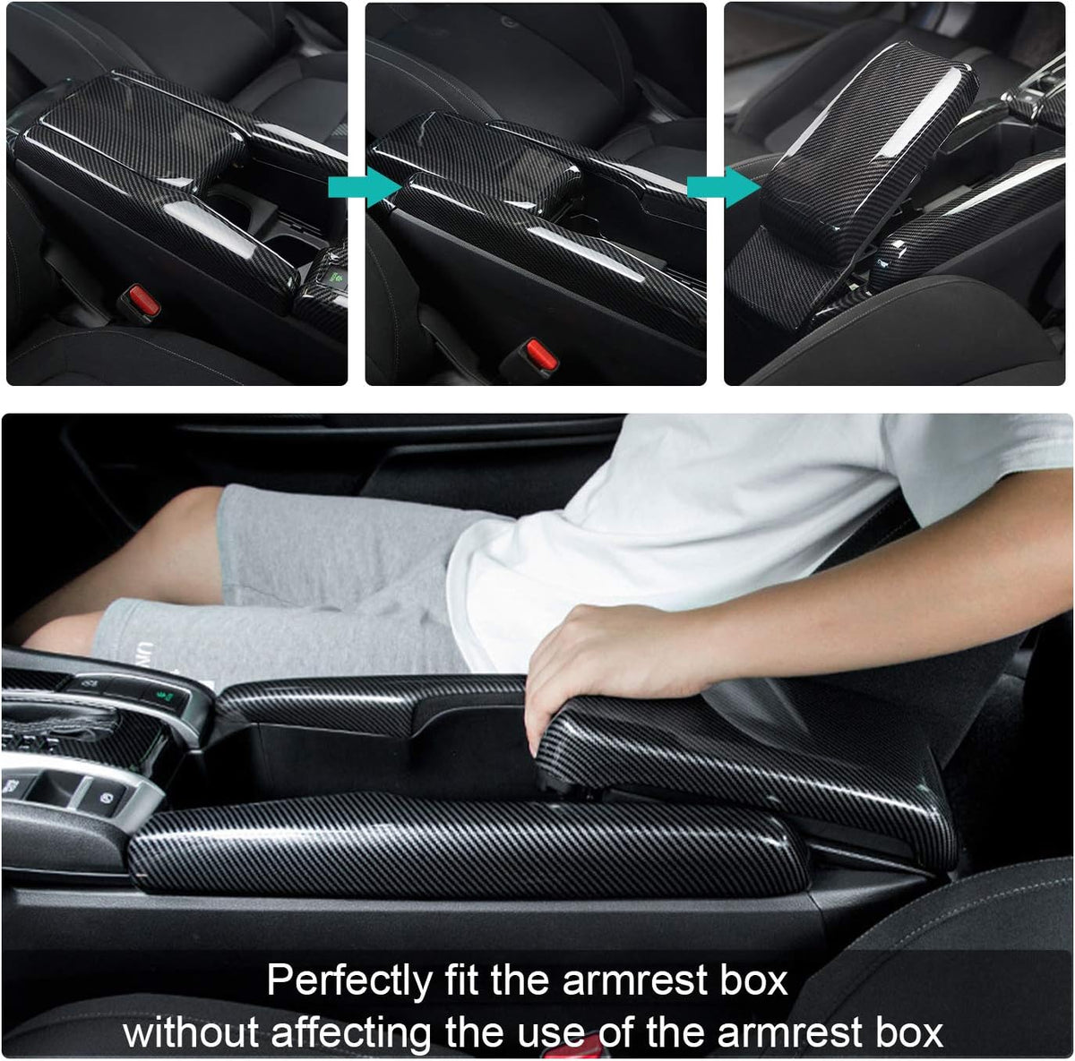 Carbon Fiber Car Armrest Cover Pack of 2 P841911