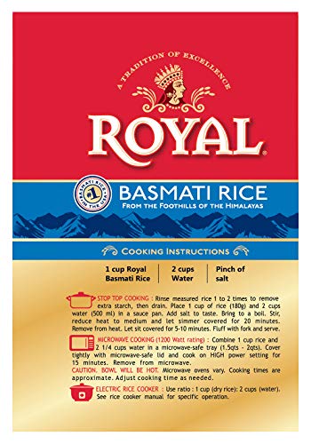 20 Pound Long Grain Indian White Basmati Rice O927