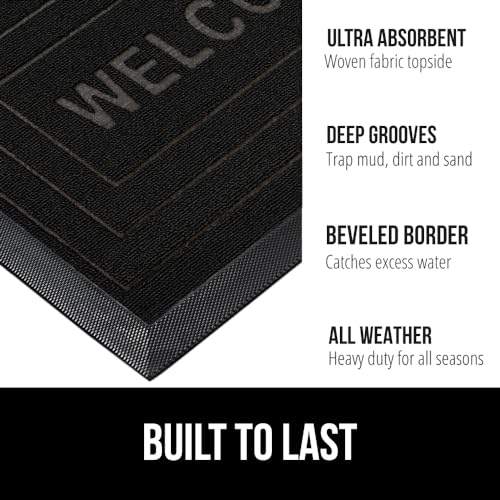 Gray Diamond 17x29 Natural Rubber Doormat P919469