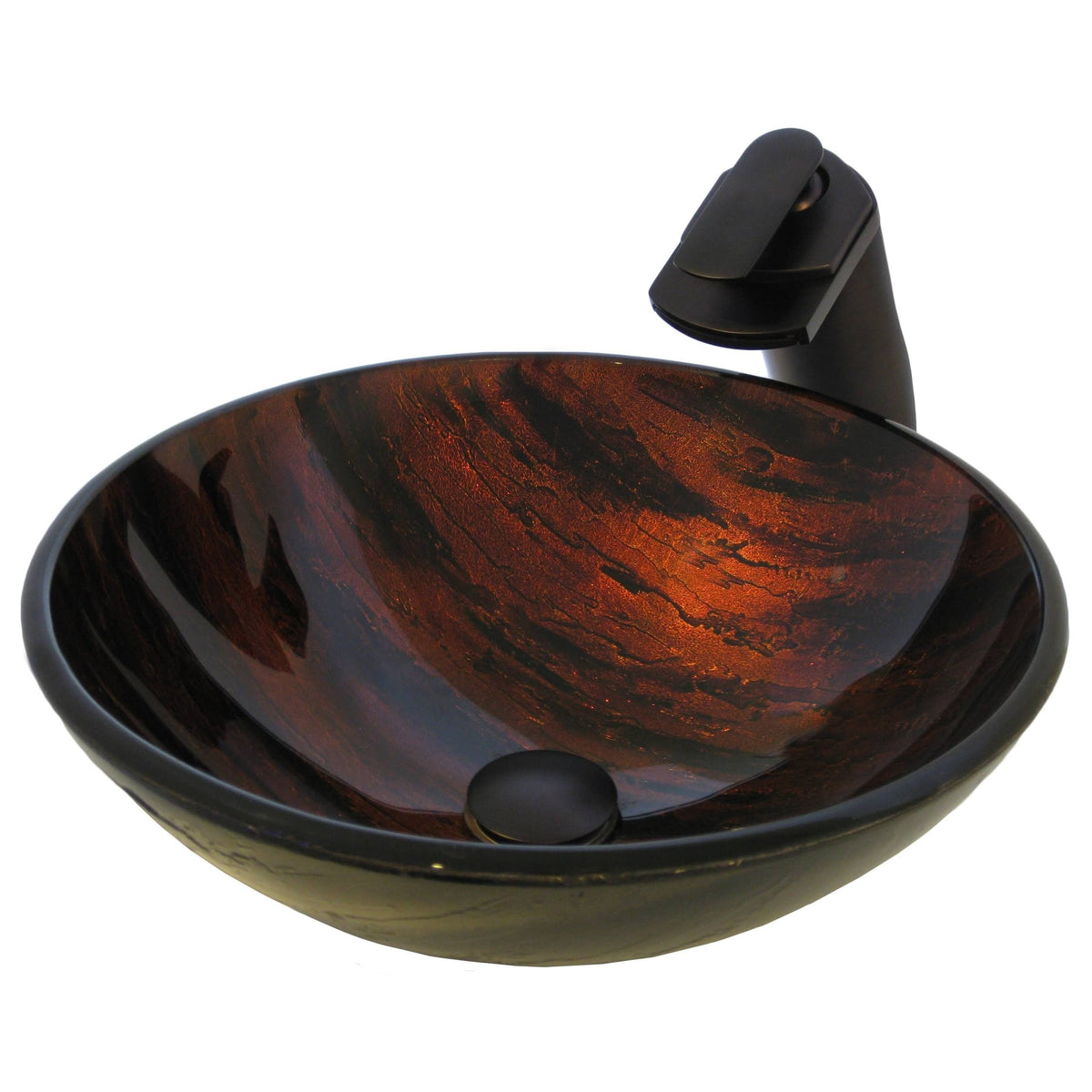 Glass Vessel Bathroom Sink Set V555996