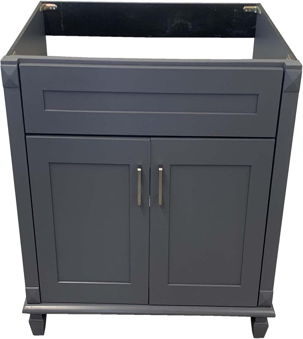 New Grey Shaker Single-Sink Bathroom Vanity Base Cabinet S9668