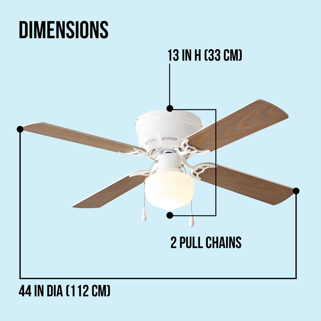 White 4 Blades LED Ceiling Fan O530195