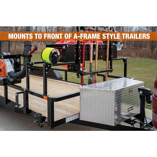 Aluminum Trailer Tongue Box, 18.3 x 16.1 x 33.4 Inch, Silver Diamond Tread Y5132