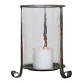 Hammered Glass Hurricane Candle Holder K25447