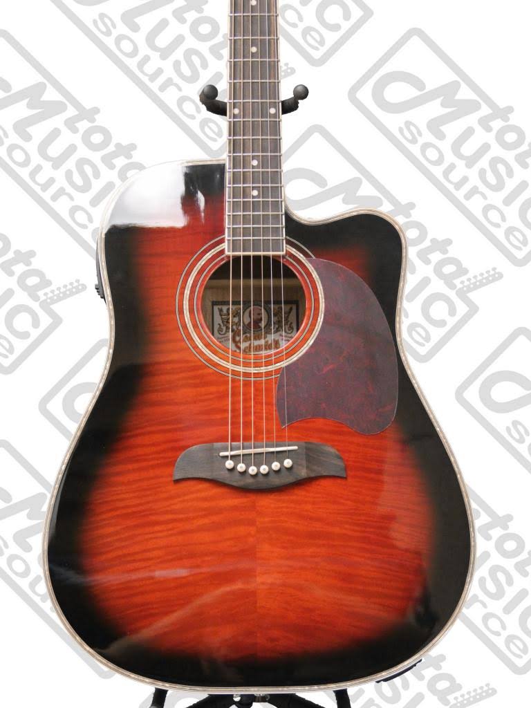 Flame Black Cherry Acoustic-Electric Guitar E586951