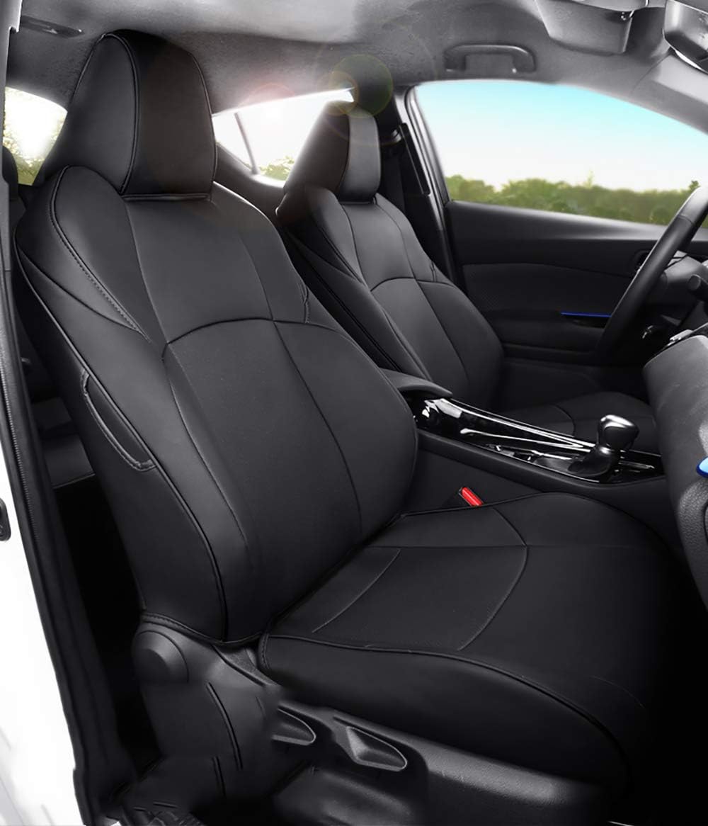 Black Leatherette Full Set Car Seat Covers D619