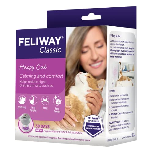 30 Day Starter Kit (48 mL) Cat Calming Pheromone Diffuser I8244