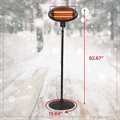Patio Floor Electric Heater with 3 Heat Settings N453857