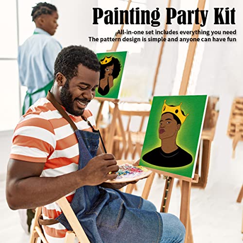 2 Pack Pre Drawn Stretched Canvases Paint Art Set 8x10 Q15415