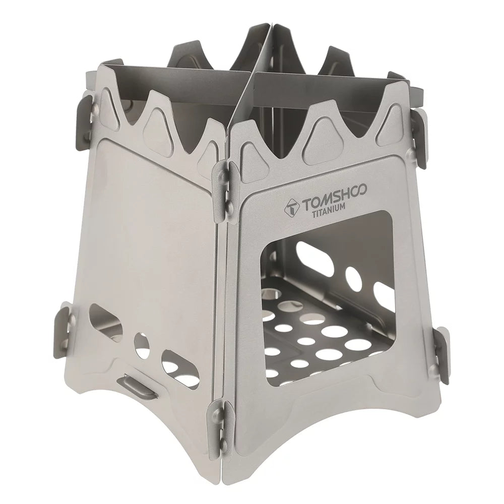 Portable Titanium Wood Camping Stove Q385