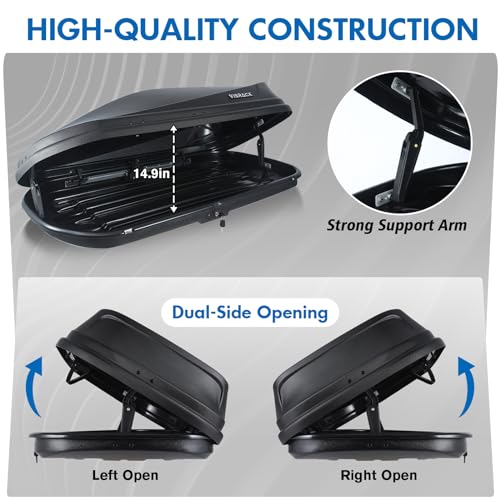 Gray 13 Cubic Feet Rooftop Cargo Box H531