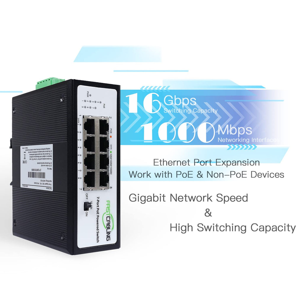 PoE Powered Switch, PoE+ Extender, 71W Passthrough Power Q5250