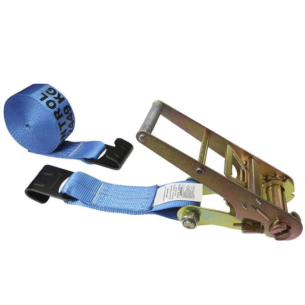 Blue Ratchet Strap with Flat Hooks Y71350