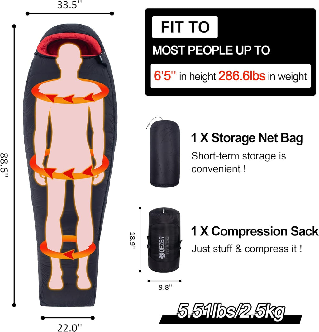 660 Fill Power Down Sleeping Bag -20°F R70968