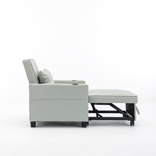 Blue Tech Cloth 3-in-1 Convertible Pull Out Couch L5734