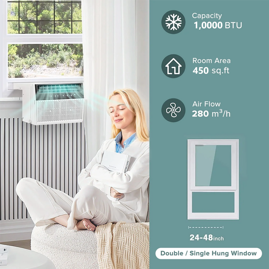 6000 BTU Window Air Conditioner with Wi-Fi & Remote, White K76536