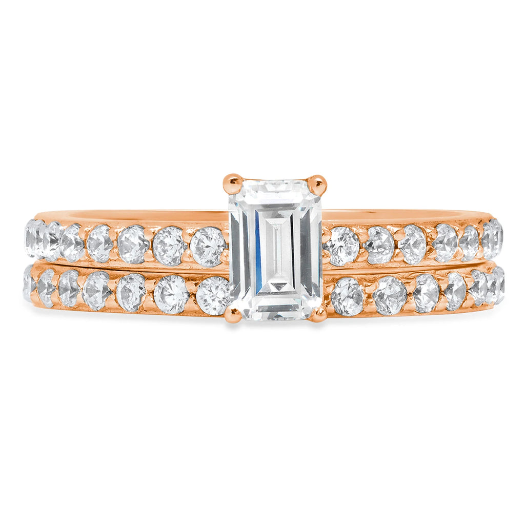 18K Rose Gold Engagement Ring with Natural Diamond V36583