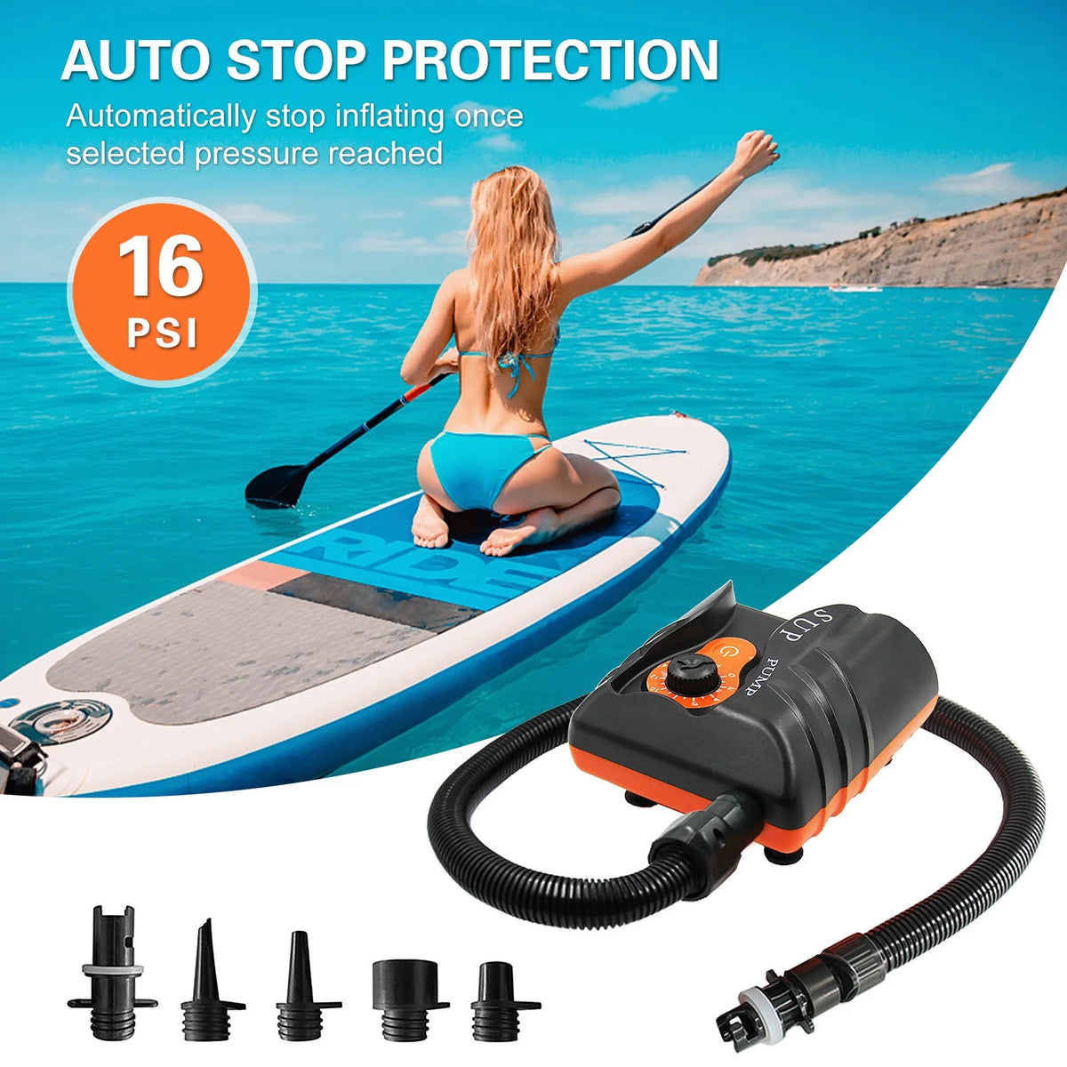 Inflation Pump with 6PCS Nozzles N9370
