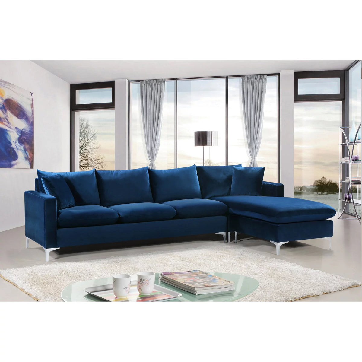 Black Velvet Reversible Sectional X23974