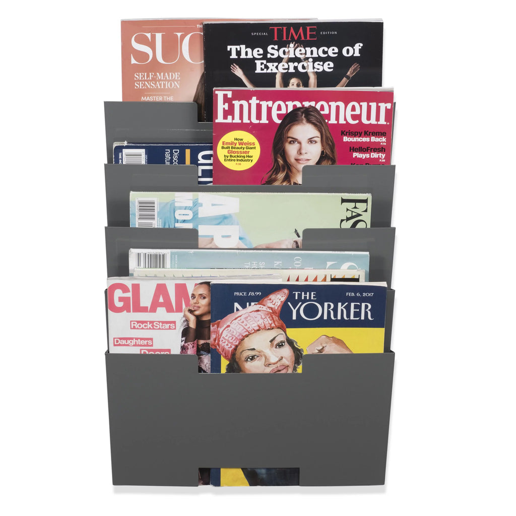 5 Tier Steel Magazine Rack Wall File Folder Organizer I73254