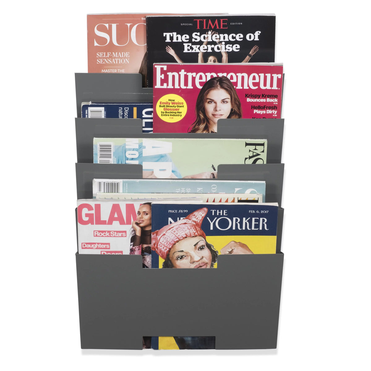 5 Tier Steel Magazine Rack Wall File Folder Organizer I73254