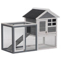 Outdoor Wooden Rabbit Hutch with Run F155308