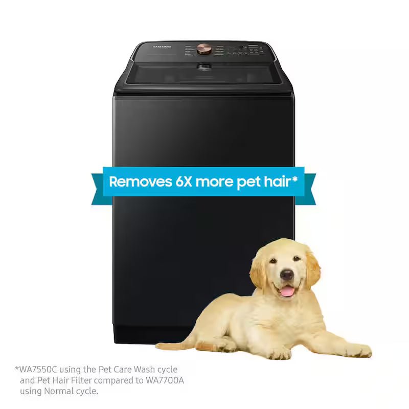 Top Load Washer with Pet Care Solution and Auto Dispense System in Brushed Black G618855