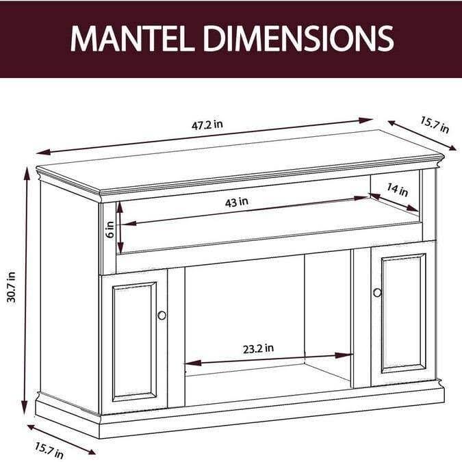 Cherry Electric Fireplace with Entertainment Stand V490566