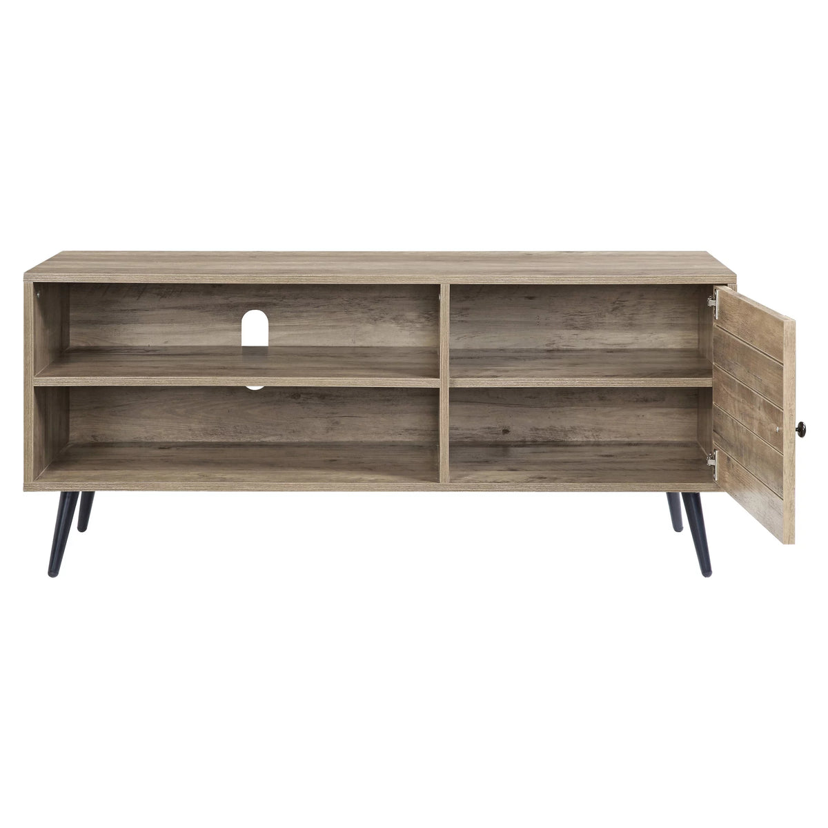 Rustic Oak Black TV Stand C109
