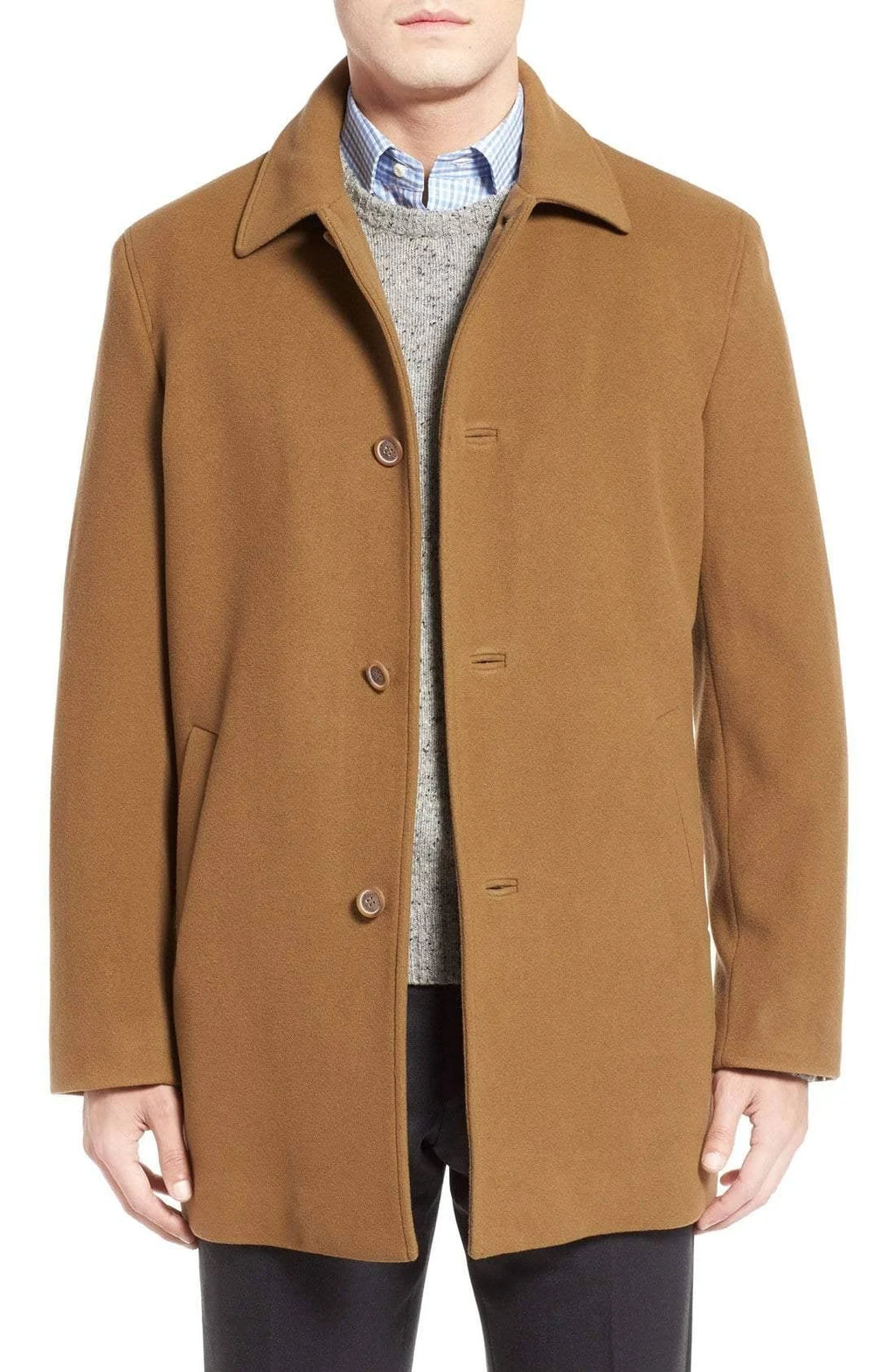 Camel Cashmere Wool Topcoat M5280