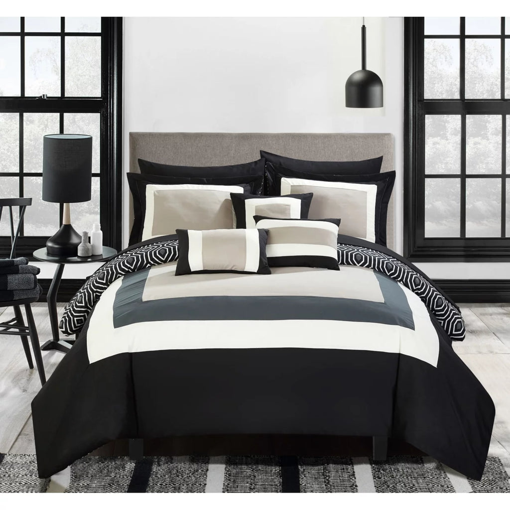 10 Piece Reversible Comforter Set F15706