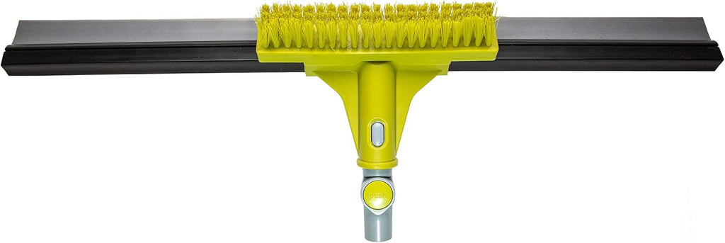 Extension Pole with 24-inch Floor Squeegee and Grout Scrubbing Brush Combo, Pack of 2 A72924