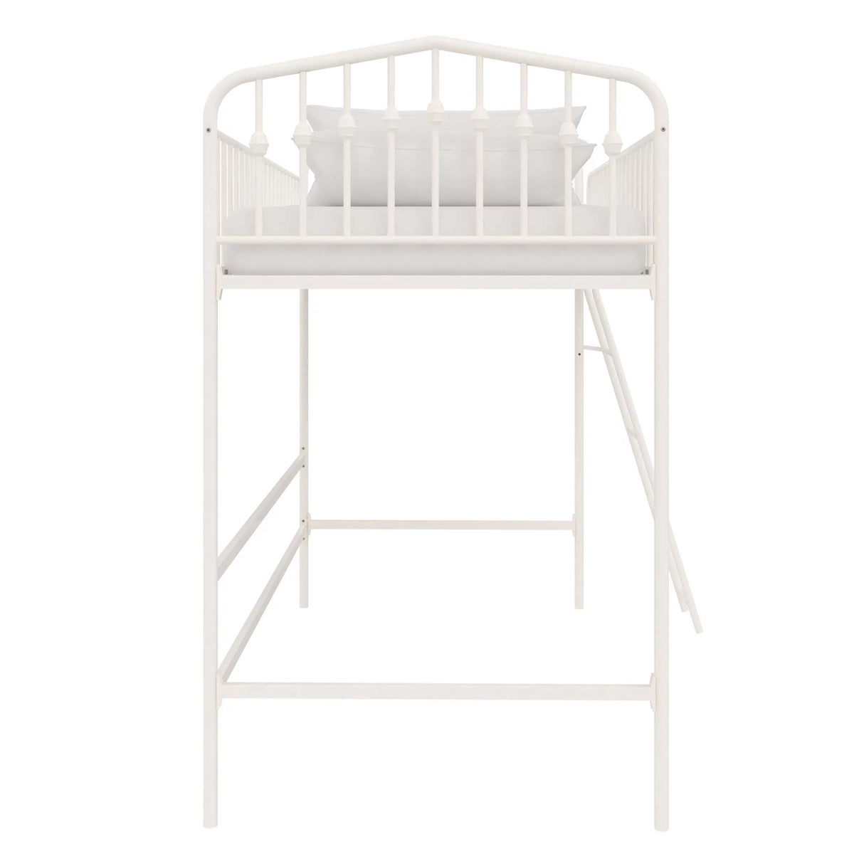 Off White Metal Twin Loft Bed I14541