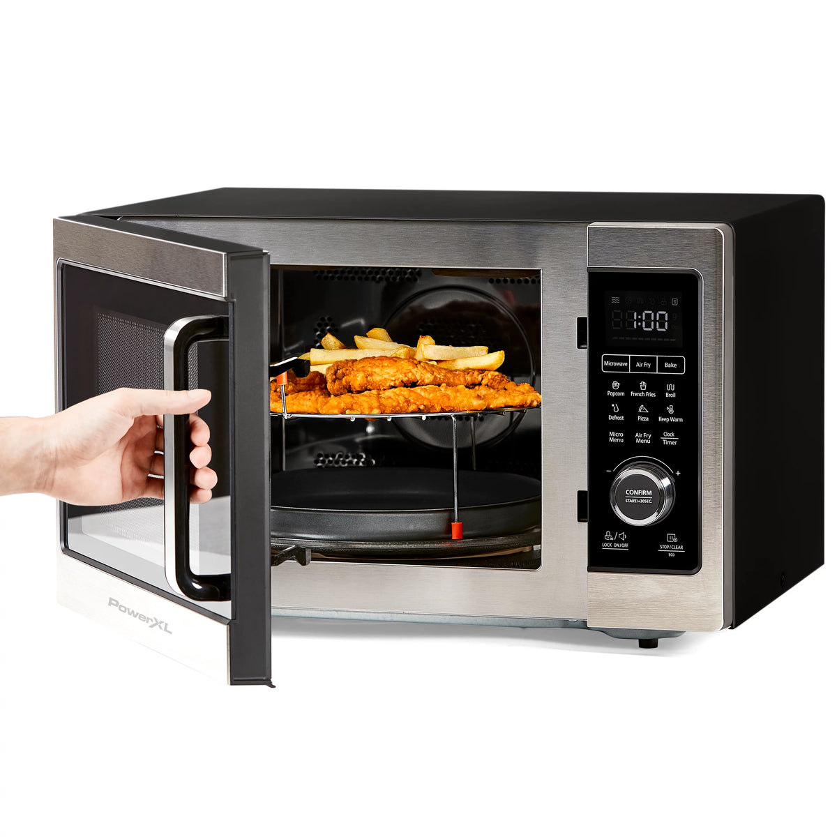 Stainless Steel Black Microwave Air Fryer N979293