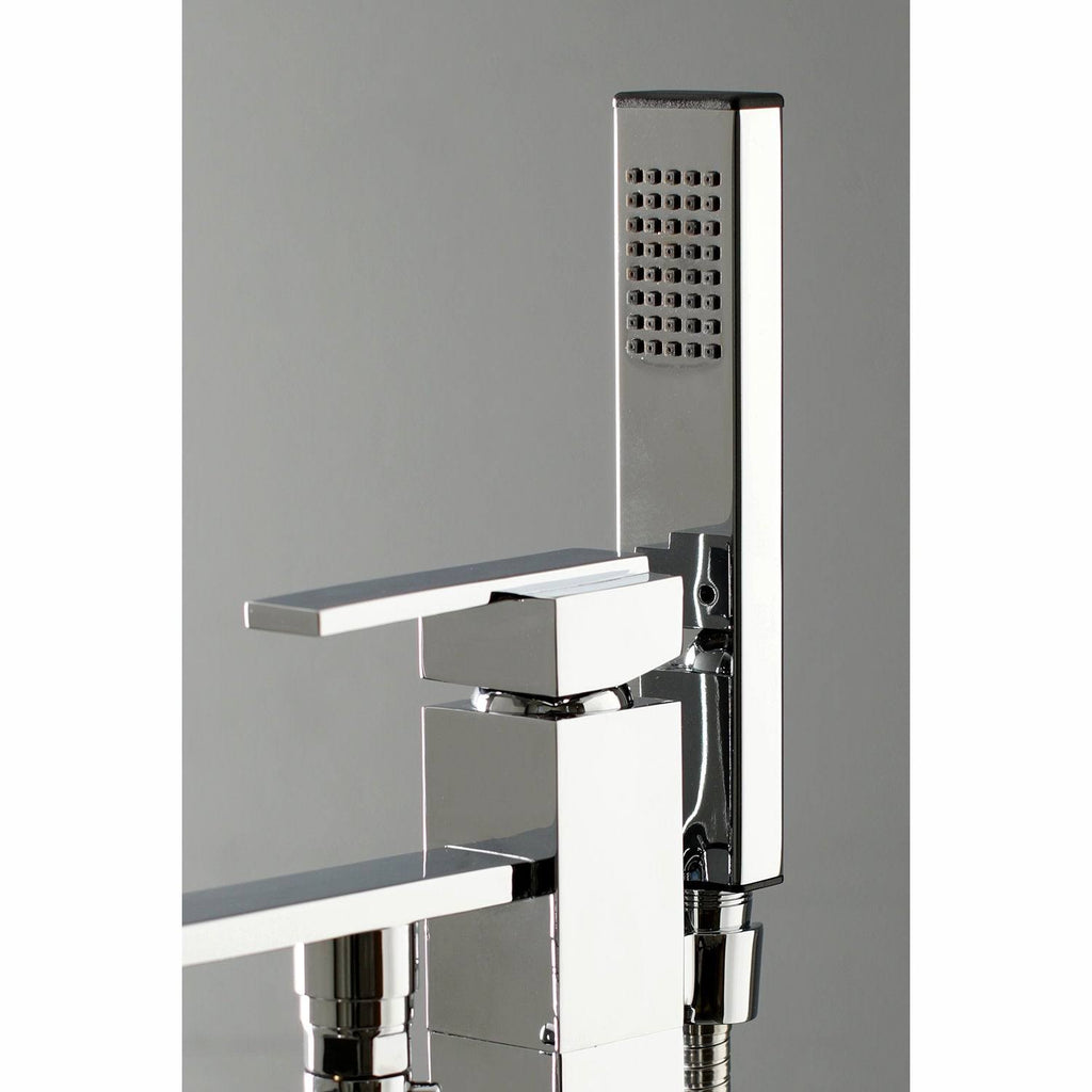 Brushed Brass Freestanding Tub Faucet with Hand Shower Q484618