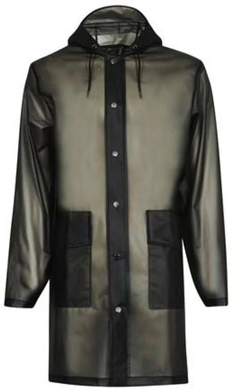 Foggy Black Hooded Coat U741